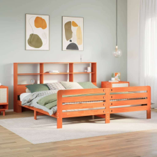 vidaXL viaszbarna tömör fenyőfa ágy matrac nélkül 180 x 200 cm ágy és ágykellék