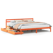 vidaXL viaszbarna tömör fenyőfa ágy matrac nélkül 180 x 200 cm (3301561) ágy és ágykellék