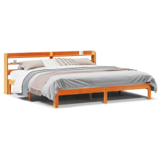 vidaXL viaszbarna tömör fenyőfa ágy matrac nélkül 180 x 200 cm (3306809) ágy és ágykellék