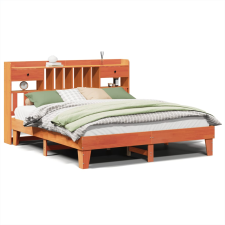 vidaXL viaszbarna tömör fenyőfa ágy matrac nélkül 180 x 200 cm (3308836) ágy és ágykellék