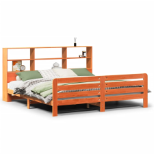 vidaXL viaszbarna tömör fenyőfa ágy matrac nélkül 180 x 200 cm (3309934) ágy és ágykellék