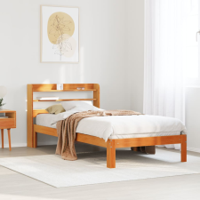 vidaXL viaszbarna tömör fenyőfa ágy matrac nélkül 75 x 190 cm ágy és ágykellék
