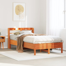 vidaXL viaszbarna tömör fenyőfa ágy matrac nélkül 75 x 190 cm ágy és ágykellék