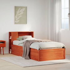 vidaXL viaszbarna tömör fenyőfa ágy matrac nélkül 90 x 190 cm ágy és ágykellék