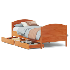 vidaXL viaszbarna tömör fenyőfa ágy matrac nélkül 90 x 190 cm (3301811) ágy és ágykellék