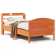 vidaXL viaszbarna tömör fenyőfa ágy matrac nélkül 90 x 190 cm (3306989) ágy és ágykellék