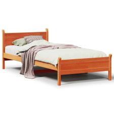 vidaXL viaszbarna tömör fenyőfa ágy matrac nélkül 90 x 200 cm (855602) ágy és ágykellék