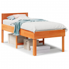 vidaXL viaszbarna tömör fenyőfa ágy matrac nélkül 90 x 200 cm (855740) ágy és ágykellék