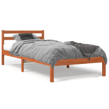 vidaXL viaszbarna tömör fenyőfa ágykeret 100 x 200 cm ágy és ágykellék