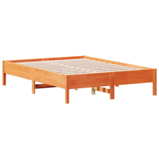 vidaXL viaszbarna tömör fenyőfa ágykeret 120 x 190 cm (842725) ágy és ágykellék