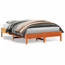 vidaXL viaszbarna tömör fenyőfa ágykeret 120 x 200 cm ágy és ágykellék