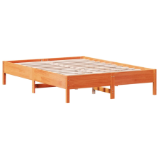 vidaXL viaszbarna tömör fenyőfa ágykeret 140 x 200 cm (842701) ágy és ágykellék
