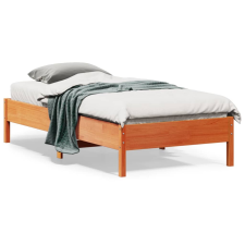 vidaXL viaszbarna tömör fenyőfa ágykeret 75 x 190 cm ágy és ágykellék