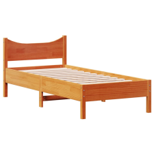 vidaXL viaszbarna tömör fenyőfa ágykeret 75 x 190 cm (844760) ágy és ágykellék