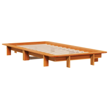 vidaXL viaszbarna tömör fenyőfa ágykeret 75 x 190 cm (850685) ágy és ágykellék