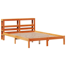 vidaXL viaszbarna tömör fenyőfa ágykeret fejtámlával 160 x 200 cm (3305742) ágy és ágykellék
