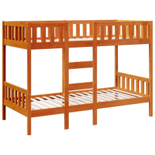 vidaXL viaszbarna tömör fenyőfa emeletes ágy 75 x 190 cm (3308609) ágy és ágykellék