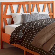 vidaXL viaszbarna tömör fenyőfa fejtámla 135 cm ágy és ágykellék