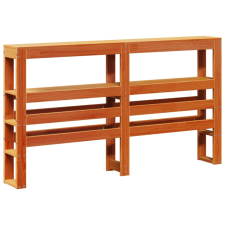 vidaXL viaszbarna tömör fenyőfa fejtámla polcokkal 120 cm (850892) ágy és ágykellék