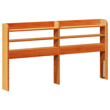 vidaXL viaszbarna tömör fenyőfa fejtámla polcokkal 140 cm (850952) ágy és ágykellék