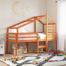 vidaXL viaszbarna tömör fenyőfa gyerekágytető 188 x 82 x 113 cm ágy és ágykellék
