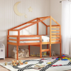 vidaXL viaszbarna tömör fenyőfa gyerekágytető 198 x 97 x 113 cm