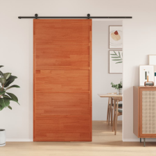 vidaXL viaszbarna tömör fenyőfa istálló stílusú ajtó 100x208 cm építőanyag