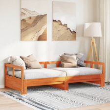 vidaXL viaszbarna tömör fenyőfa kanapéágy matrac nélkül 90 x 200 cm ágy és ágykellék