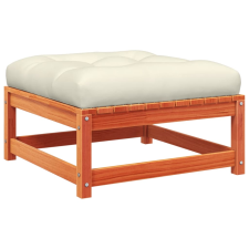 vidaXL viaszbarna tömör fenyőfa kerti lábzsámoly párnával (838098) kerti bútor