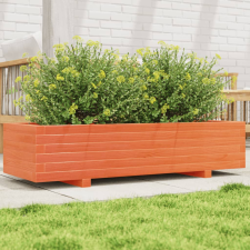vidaXL viaszbarna tömör fenyőfa kerti virágláda 110x40x26,5 cm kerti tárolás
