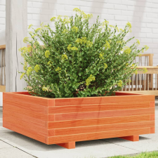 vidaXL viaszbarna tömör fenyőfa kerti virágláda 70x70x26,5 cm kerti tárolás
