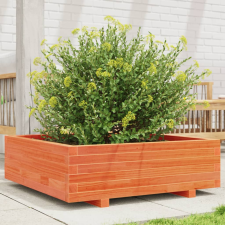 vidaXL viaszbarna tömör fenyőfa kerti virágláda 80x80x26,5 cm kerti tárolás