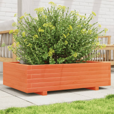 vidaXL viaszbarna tömör fenyőfa kerti virágláda 90x60x26,5 cm kerti tárolás
