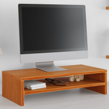 vidaXL viaszbarna tömör fenyőfa monitorállvány 50x24x13 cm bútor