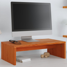 vidaXL viaszbarna tömör fenyőfa monitorállvány 50x27x15 cm bútor