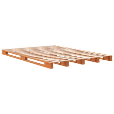 vidaXL viaszbarna tömör fenyőfa raklapágy 140 x 200 cm (844455) ágy és ágykellék