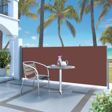 vidaXL vidaXL barna behúzható oldalsó napellenző 140 x 300 cm fogó