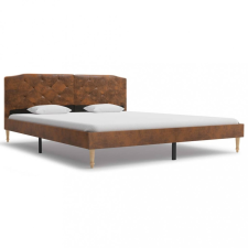 vidaXL vidaXL barna művelúr ágykeret 160 x 200 cm ágy és ágykellék