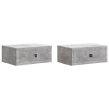 vidaXL vidaXL Éjjeliszekrény 2 pcs Betonszürke 49 x 34,5 x 20 cm Szerelt Fa