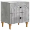 vidaXL vidaXL Éjjeliszekrény fiókkal Betonszürke 43 x 34,5 x 48 cm Szerelt Fa