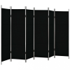 vidaXL vidaXL fekete 6 paneles paraván 300 x 180 cm