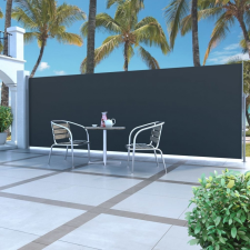 vidaXL vidaXL fekete behúzható oldalsó napellenző 160 x 500 cm fogó