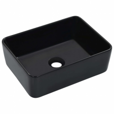 vidaXL vidaXL fekete kerámia mosdókagyló 40 x 30 x 13 cm fürdőszoba kiegészítő