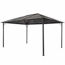 vidaXL vidaXL fekete pavilon tetővel 4 x 3 x 2,6 m kerti bútor