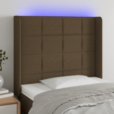vidaXL vidaXL sötétbarna szövet LED-es fejtámla 83x16x118/128 cm ágy és ágykellék