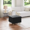 vidaXL vidaXL Tároló oszmán párnával Fekete 60 x 60 x 45 cm Bársony