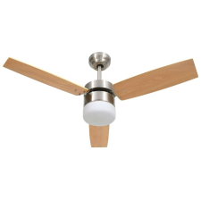 vidaXL vidaXL távirányítós mennyezeti Ventilátor 41W 108cm #világosbarna világítás