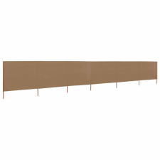 vidaXL vidaXL tópszínű 6-paneles szövet szélellenző 800 x 80 cm kerti bútor