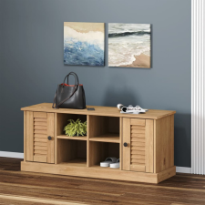 vidaXL VIGO tömör fenyőfa cipőtároló pad 106 x 35 x 40 cm bútor