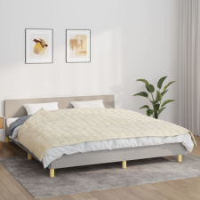 vidaXL világos krémszínű szövet súlyozott takaró 155 x 220 cm 7 kg lakástextília